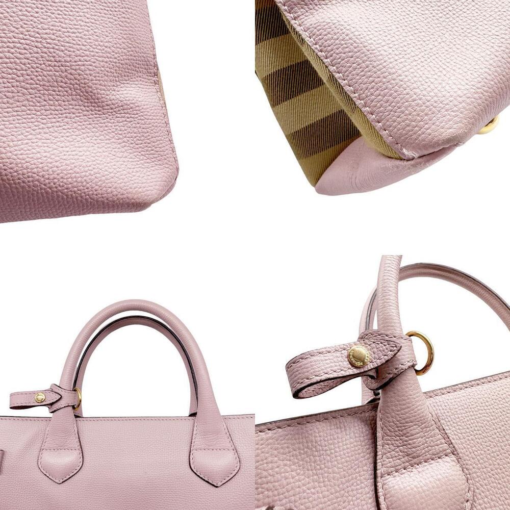 Burberry Pink Leather Shoulder Handbag Bag - Picture 4 of 4